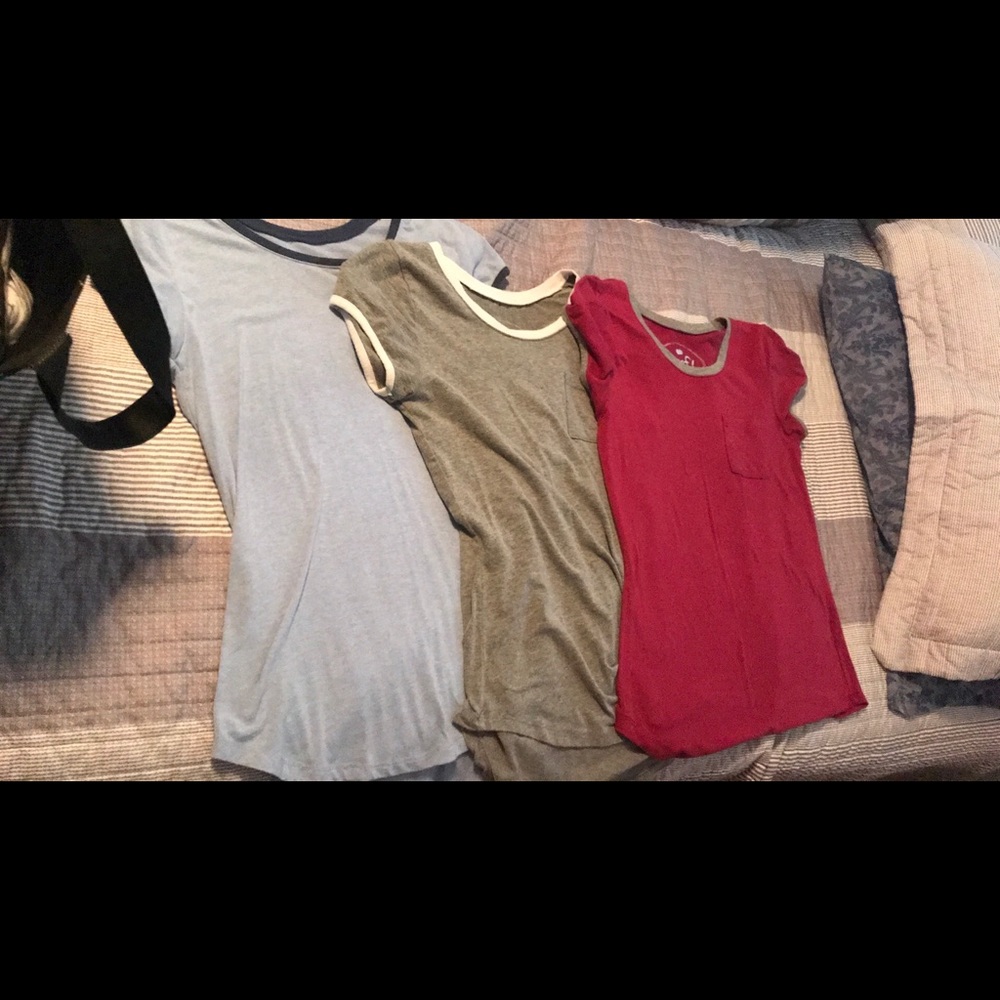 Set of 3 ringer tees, size S, EUC